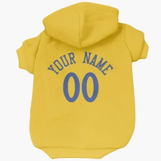 Golden State Warriors Custom Gold   Dog & Cat Pet Hoodie
