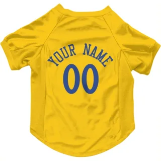 Golden State Warriors Custom Gold   Dog & Cat Pet Jersey