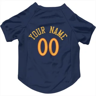 Golden State Warriors Custom Navy   Dog & Cat Pet Jersey