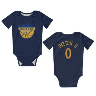Golden State Warriors Gary Payton II Navy  Newborn & Infant Bodysuit