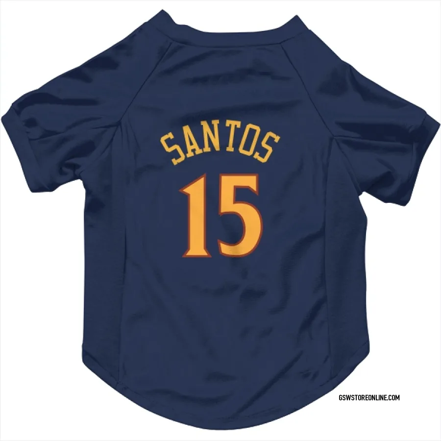 Golden State Warriors Gui Santos Navy  Dog & Cat Pet Jersey