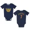 Golden State Warriors Kristaps Porzingis Navy  Newborn & Infant Bodysuit
