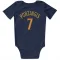 Golden State Warriors Kristaps Porzingis Navy  Newborn & Infant Bodysuit