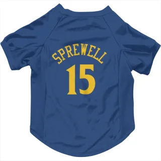 Golden State Warriors Latrell Sprewell Royal  Dog & Cat Pet Jersey