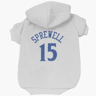Golden State Warriors Latrell Sprewell White  Dog & Cat Pet Hoodie