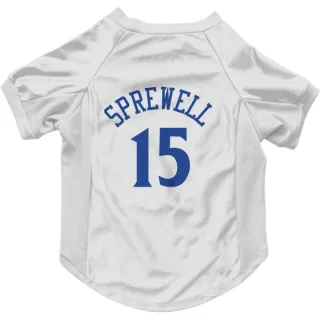 Golden State Warriors Latrell Sprewell White  Dog & Cat Pet Jersey