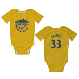 Golden State Warriors Malevy Leons Gold  Newborn & Infant Bodysuit
