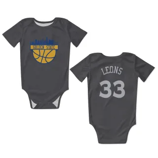Golden State Warriors Malevy Leons Gray  Newborn & Infant Bodysuit