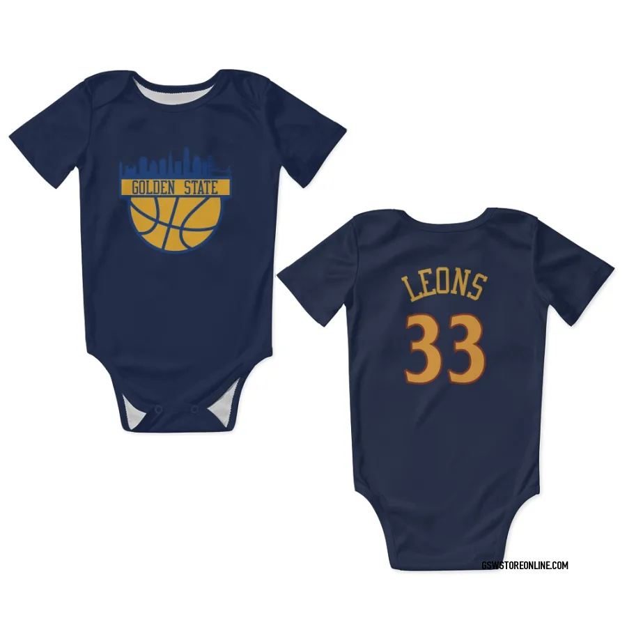 Golden State Warriors Malevy Leons Navy  Newborn & Infant Bodysuit