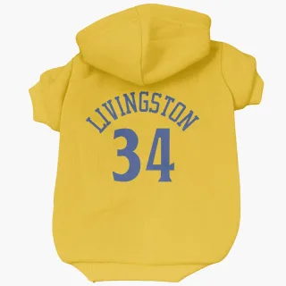 Golden State Warriors Shaun Livingston Gold  Dog & Cat Pet Hoodie
