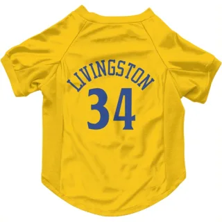 Golden State Warriors Shaun Livingston Gold  Dog & Cat Pet Jersey