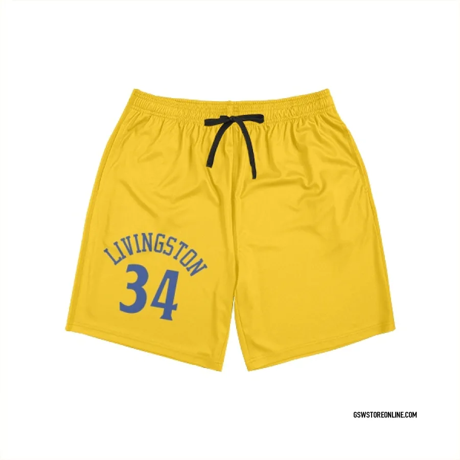 Golden State Warriors Shaun Livingston Gold  Unisex Shorts
