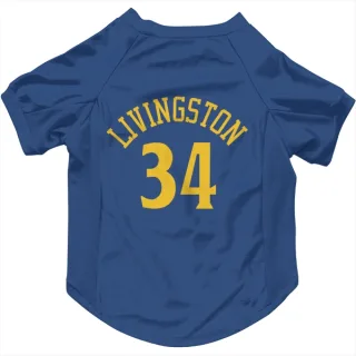 Golden State Warriors Shaun Livingston Royal  Dog & Cat Pet Jersey