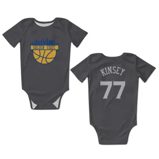 Golden State Warriors Taevion Kinsey Gray  Newborn & Infant Bodysuit