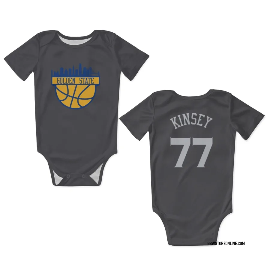Golden State Warriors Taevion Kinsey Gray  Newborn & Infant Bodysuit