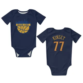 Golden State Warriors Taevion Kinsey Navy  Newborn & Infant Bodysuit