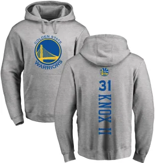 Men's Golden State Warriors Kevin Knox II Gold Branded Ash Backer Pullover Hoodie