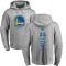 Men's Golden State Warriors Malevy Leons Gold Branded Ash Backer Pullover Hoodie