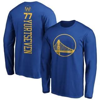 Men's Golden State Warriors Omer Yurtseven Gold Royal Backer Long Sleeve T-Shirt