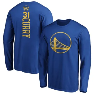 Men's Golden State Warriors Seth Curry Gold Royal Backer Long Sleeve T-Shirt