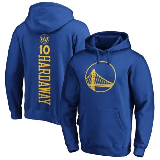 Men's Golden State Warriors Tim Hardaway Gold Branded Royal Backer Pullover Hoodie