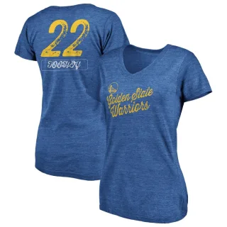 Women's Golden State Warriors Alex Toohey Gold Royal Sideline V-Neck T-Shirt