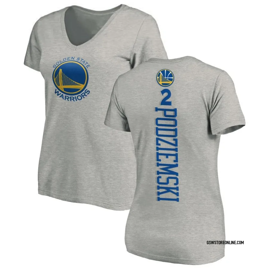 Women's Golden State Warriors Brandin Podziemski Gold Ash Backer T-Shirt