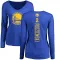 Women's Golden State Warriors Brandin Podziemski Gold Royal Backer Long Sleeve T-Shirt