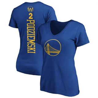 Women's Golden State Warriors Brandin Podziemski Gold Royal Backer T-Shirt