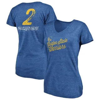 Women's Golden State Warriors Brandin Podziemski Gold Royal Sideline V-Neck T-Shirt