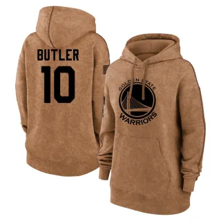 Women's Golden State Warriors Jimmy Butler III Gold Brown 2023 Salute to Service Pullover Hoodie