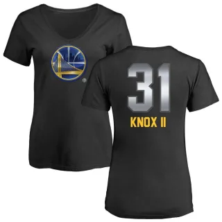 Women's Golden State Warriors Kevin Knox II Gold Black Midnight Mascot T-Shirt