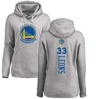 Women's Golden State Warriors Malevy Leons Gold Branded Ash Backer Pullover Hoodie