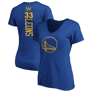 Women's Golden State Warriors Malevy Leons Gold Royal Backer T-Shirt