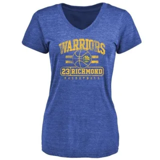 Women's Golden State Warriors Mitch Richmond Gold Royal Baseline T-Shirt