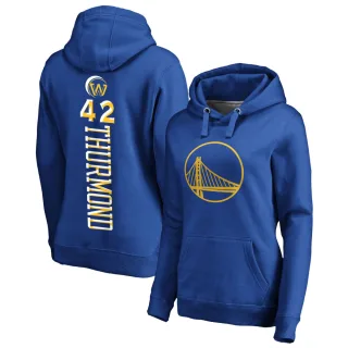 Women's Golden State Warriors Nate Thurmond Gold Branded Royal Backer Pullover Hoodie