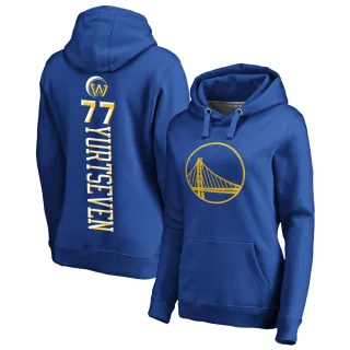 Women's Golden State Warriors Omer Yurtseven Gold Branded Royal Backer Pullover Hoodie