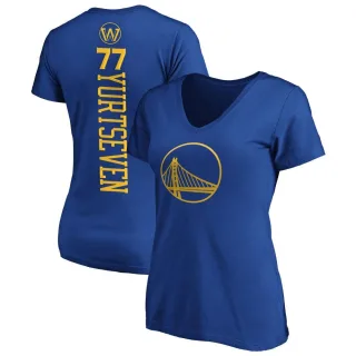 Women's Golden State Warriors Omer Yurtseven Gold Royal Backer T-Shirt