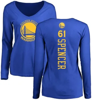 Women's Golden State Warriors Pat Spencer Gold Royal Backer Long Sleeve T-Shirt