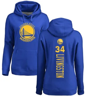 Women's Golden State Warriors Shaun Livingston Gold Branded Royal Backer Pullover Hoodie