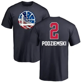 Youth Golden State Warriors Brandin Podziemski Gold Navy Name and Number Banner Wave T-Shirt