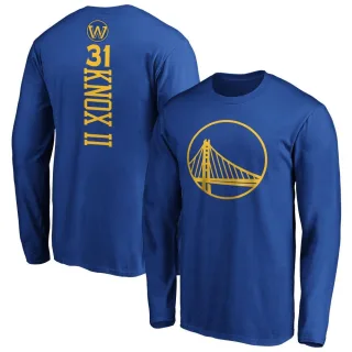 Youth Golden State Warriors Kevin Knox II Gold Royal Backer Long Sleeve T-Shirt