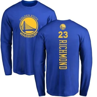 Youth Golden State Warriors Mitch Richmond Gold Royal Backer Long Sleeve T-Shirt